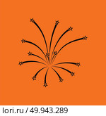 Fireworks icon. Orange background with black. Vector illustration. Стоковое фото, агентство Ingram Publishing / Фотобанк Лори