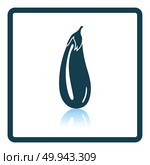 Eggplant  icon. Shadow reflection design. Vector illustration. Стоковое фото, агентство Ingram Publishing / Фотобанк Лори