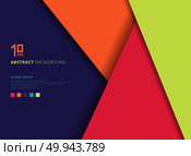 Template geometric colorful overlap layer on blue background with space for text. Vector illustration. Стоковая иллюстрация, агентство Ingram Publishing / Фотобанк Лори