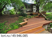 Wood boards along the streams, forest filed. Стоковое фото, агентство Ingram Publishing / Фотобанк Лори