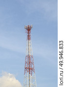 Tower used to locate antennas for communications purposes. Стоковое фото, агентство Ingram Publishing / Фотобанк Лори