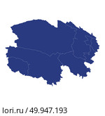 High Quality map is province of China. Стоковая иллюстрация, иллюстратор Максим Гребешков / Фотобанк Лори
