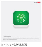 Snow Flake IconGreen Web Button - Free vector icon. Стоковая иллюстрация, агентство Ingram Publishing / Фотобанк Лори