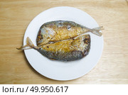 Fried Mackerel fish close up. Стоковое фото, агентство Ingram Publishing / Фотобанк Лори