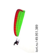 Colorful paraglider on isolated. Стоковое фото, агентство Ingram Publishing / Фотобанк Лори