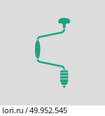 Auger icon. Gray background with green. Vector illustration. Стоковая иллюстрация, агентство Ingram Publishing / Фотобанк Лори