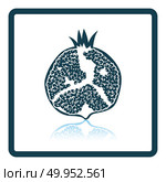 Icon of Pomegranate. Shadow reflection design. Vector illustration. Стоковая иллюстрация, агентство Ingram Publishing / Фотобанк Лори