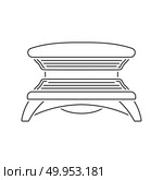 Icon of Solarium. Thin line design. Vector illustration. Стоковое фото, агентство Ingram Publishing / Фотобанк Лори