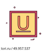 Underline icon design vector. Стоковая иллюстрация, агентство Ingram Publishing / Фотобанк Лори