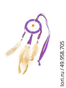 Beautiful dream catcher isolated on white with clipping path. Стоковое фото, агентство Ingram Publishing / Фотобанк Лори