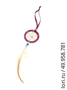 Beautiful dream catcher isolated on white with clipping path. Стоковое фото, агентство Ingram Publishing / Фотобанк Лори