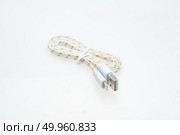 USB cable isolated on white. Стоковое фото, агентство Ingram Publishing / Фотобанк Лори