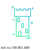 Fort icon design vector. Стоковая иллюстрация, агентство Ingram Publishing / Фотобанк Лори