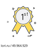 1st badge icon design vector. Стоковая иллюстрация, агентство Ingram Publishing / Фотобанк Лори