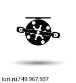 Icon of Fishing reel . White background with shadow design. Vector illustration. Стоковое фото, агентство Ingram Publishing / Фотобанк Лори
