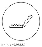 Trap icon black color in round circle outline vector illustration. Стоковая иллюстрация, агентство Ingram Publishing / Фотобанк Лори
