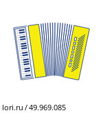 Accordion icon. Thin line design. Vector illustration. Стоковое фото, агентство Ingram Publishing / Фотобанк Лори