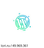 Wordpress icon design vector. Стоковая иллюстрация, агентство Ingram Publishing / Фотобанк Лори