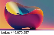 AI Generative Abstract Smooth Rounded Shapes Figure Modern Art Background. Стоковое AI-видео, аниматор Spirit River / Фотобанк Лори
