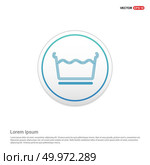 Laundry symbols icon - white circle button. Стоковая иллюстрация, агентство Ingram Publishing / Фотобанк Лори