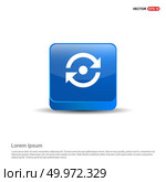 reload icon - 3d Blue Button. Стоковая иллюстрация, агентство Ingram Publishing / Фотобанк Лори