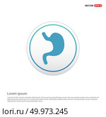 stomach icon - white circle button. Стоковая иллюстрация, агентство Ingram Publishing / Фотобанк Лори