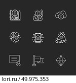 graph , golem , crypto currency , cloud , diamond , jwel , certificate , flag , mobile , icon, vector, design,  flat,  collection, style, creative,  icons. Стоковая иллюстрация, агентство Ingram Publishing / Фотобанк Лори