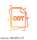 ODT file type icon design vector. Стоковая иллюстрация, агентство Ingram Publishing / Фотобанк Лори