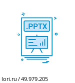file files pptx icon vector design. Стоковая иллюстрация, агентство Ingram Publishing / Фотобанк Лори