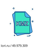 KMZ file type icon design vector. Стоковая иллюстрация, агентство Ingram Publishing / Фотобанк Лори