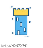 Fort icon design vector. Стоковая иллюстрация, агентство Ingram Publishing / Фотобанк Лори