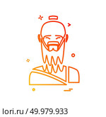 Hindu pandit icon design vector. Стоковая иллюстрация, агентство Ingram Publishing / Фотобанк Лори