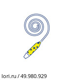 Party whistle icon. Thin line design. Vector illustration. Стоковая иллюстрация, агентство Ingram Publishing / Фотобанк Лори