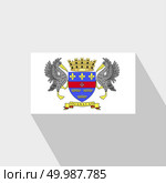 Saint Barthelemy flag Long Shadow design vector. Стоковая иллюстрация, агентство Ingram Publishing / Фотобанк Лори
