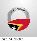 East Timor My Country Flag badge. Стоковая иллюстрация, агентство Ingram Publishing / Фотобанк Лори