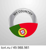 Portugal My Country Flag badge. Стоковая иллюстрация, агентство Ingram Publishing / Фотобанк Лори