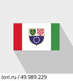 Bosnia and Herzegovina flag Long Shadow design vector. Стоковая иллюстрация, агентство Ingram Publishing / Фотобанк Лори