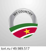 Suriname My Country Flag badge. Стоковая иллюстрация, агентство Ingram Publishing / Фотобанк Лори