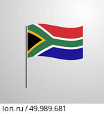 South Africa waving Flag. Стоковая иллюстрация, агентство Ingram Publishing / Фотобанк Лори