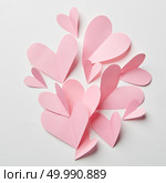 beautiful pink hearts as a background for valentines day. Valentines hearts background. Стоковое фото, агентство Ingram Publishing / Фотобанк Лори