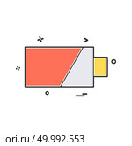 battery icon vector design. Стоковая иллюстрация, агентство Ingram Publishing / Фотобанк Лори
