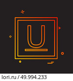 Underline icon design vector. Стоковая иллюстрация, агентство Ingram Publishing / Фотобанк Лори
