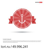Anchor Icon - Red Ribbon banner. Стоковая иллюстрация, агентство Ingram Publishing / Фотобанк Лори