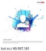 Protected user icon - Watercolor Background. Стоковая иллюстрация, агентство Ingram Publishing / Фотобанк Лори