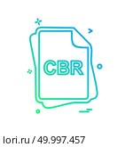 CBR file type icon design vector. Стоковая иллюстрация, агентство Ingram Publishing / Фотобанк Лори