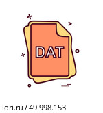 DAT file type icon design vector. Стоковая иллюстрация, агентство Ingram Publishing / Фотобанк Лори