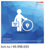 Businessman with idea icon . Стоковая иллюстрация, агентство Ingram Publishing / Фотобанк Лори