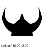 Viking helmet icon black color vector illustration flat style simple image. Стоковая иллюстрация, агентство Ingram Publishing / Фотобанк Лори