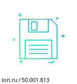 Floppy icon design vector. Стоковая иллюстрация, агентство Ingram Publishing / Фотобанк Лори