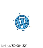 Wordpress icon design vector. Стоковая иллюстрация, агентство Ingram Publishing / Фотобанк Лори
